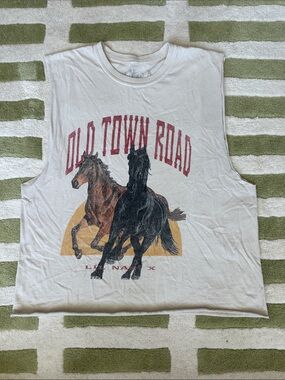 Lil Nas X Old Town Road Graphic Muscle Tee Tank Size Medium/ Large
